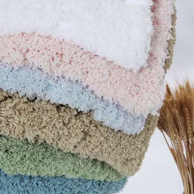 WXCCF wholesale shaggy plush anti slip washable bathroom rug set for tub shower bathroom